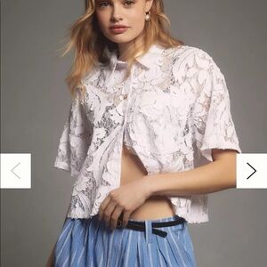 Anthropologie Pilcro Lace Top